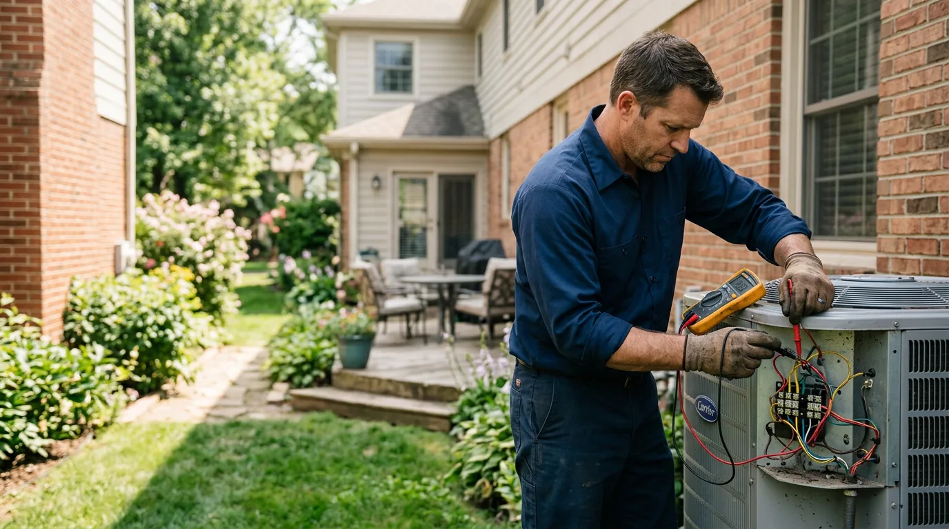 HVAC technician working near Mouth Of Wilson, VA